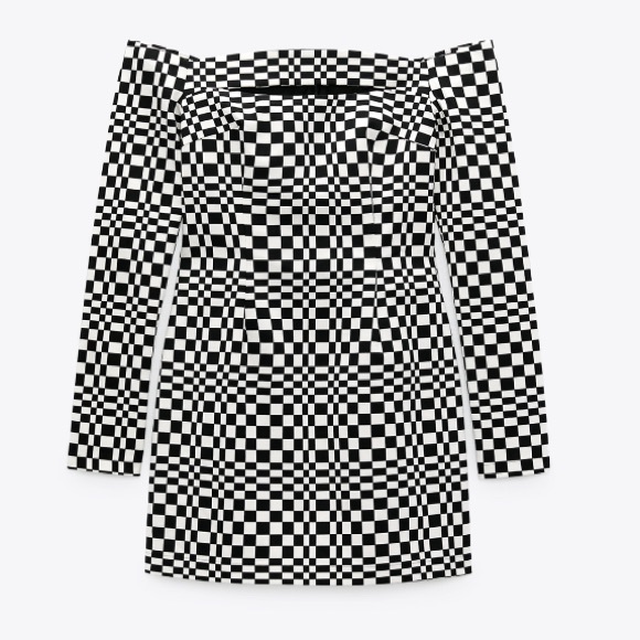 NEW! HP 🥳🥳🥳Zara Checkered Print Mini Dress - Picture 1 of 9